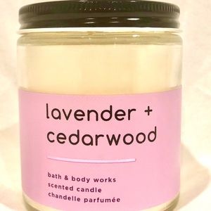Bath & Body Works LAVENDER & CEDARWOOD Candle +GWP